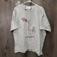 SS Crewneck T Shirt "Horse Eating Apples" *gc, rubs, pills