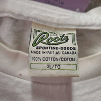 SS Crew Neck T Shirt "CET Dressage" *gc/fair, rubs, pills, pits, faded
