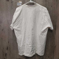 SS Crew Neck T Shirt "CET Dressage" *gc/fair, rubs, pills, pits, faded