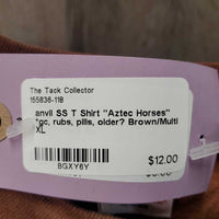 SS T Shirt "Aztec Horses" *gc, rubs, pills, older?
