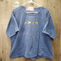 SS T Shirt "Running Horses" *gc, faded shoulders, rubs & pills
