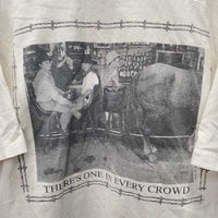 SS Crewneck Shirt, "There's One in Every Crowd" *gc, rubs, pills, loose threads & hair
