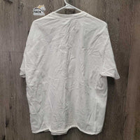 SS Crewneck Thick T Shirt, "The Really Late Outrider" *vgc, mnr stains & hair