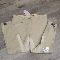 Hvy Cotton Full Seat Breeches *gc, older, pills, rubs, undone stitching