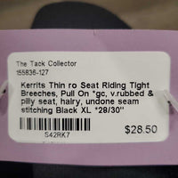 Thin ro Seat Riding Tight Breeches, Pull On *gc, v.rubbed & pilly seat, hairy, undone seam stitching
