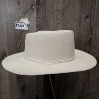 VINTAGE Light Felt Short Brim Western - Cowboy Hat, hat string *vgc, older, mnr stains
