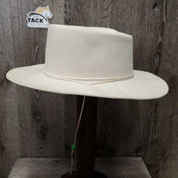 VINTAGE Light Felt Short Brim Western - Cowboy Hat, hat string *vgc, older, mnr stains
