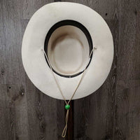 VINTAGE Light Felt Short Brim Western - Cowboy Hat, hat string *vgc, older, mnr stains
