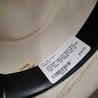 VINTAGE Light Felt Short Brim Western - Cowboy Hat, hat string *vgc, older, mnr stains
