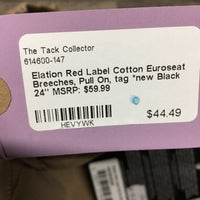 Cotton Euroseat Breeches, Pull On, tag *new
