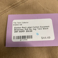 Cotton Euroseat Breeches, Pull On, tag *new
