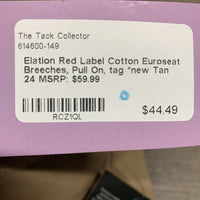 Cotton Euroseat Breeches, Pull On, tag *new