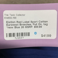 Cotton Euroseat Breeches, Pull On, tag *new