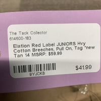 JUNIORS Hvy Cotton Breeches, Pull On, Tag *new
