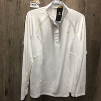 LS Sun Show Shirt, 1/4 Snap Up, attached snap collar, mesh sleeves, tag *new
