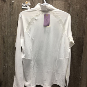 LS Sun Show Shirt, 1/4 Snap Up, attached snap collar, mesh sleeves, tag *new