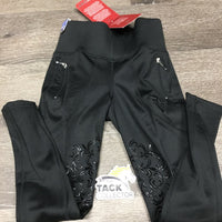 JUNIORS Winter Fleece Lined Riding Tight Breeches, tag *new
