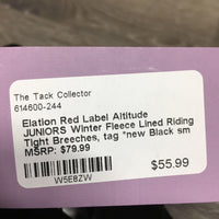 JUNIORS Winter Fleece Lined Riding Tight Breeches, tag *new
