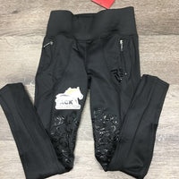 JUNIORS Winter Fleece Lined Riding Tight Breeches, tag *new
