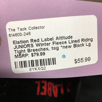 JUNIORS Winter Fleece Lined Riding Tight Breeches, tag *new
