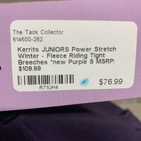 JUNIORS Power Stretch Winter - Fleece Riding Tight Breeches *new