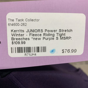 JUNIORS Power Stretch Winter - Fleece Riding Tight Breeches *new