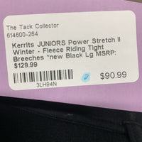 JUNIORS Power Stretch II Winter - Fleece Riding Tight Breeches *new
