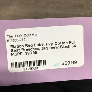 Hvy Cotton Full Seat Breeches, tag *new