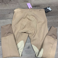 Hvy Cotton Euroseat Breeches, Pull On, tag *new