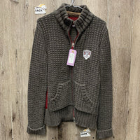 Cotton Knit Sweater, Zipper *gc, mnr hairy, rubs, pilly
