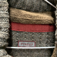 Cotton Knit Sweater, Zipper *gc, mnr hairy, rubs, pilly
