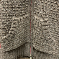 Cotton Knit Sweater, Zipper *gc, mnr hairy, rubs, pilly
