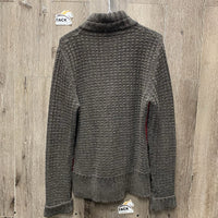 Cotton Knit Sweater, Zipper *gc, mnr hairy, rubs, pilly
