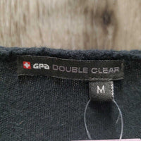 Knit V-Neck Sweater *gc, mnr hair, cracked logo, collar hole, faded