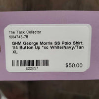 SS Polo Shirt, 1/4 Button Up *xc
