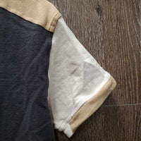 SS Polo Shirt, 1/4 Button Up * vgc, older, faded, mnr stains
