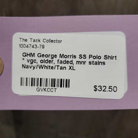 SS Polo Shirt, 1/4 Button Up * vgc, older, faded, mnr stains
