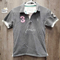 SS Polo Shirt, 1/4 Button Up *vgc, older, shrunk, faded, curled corners
