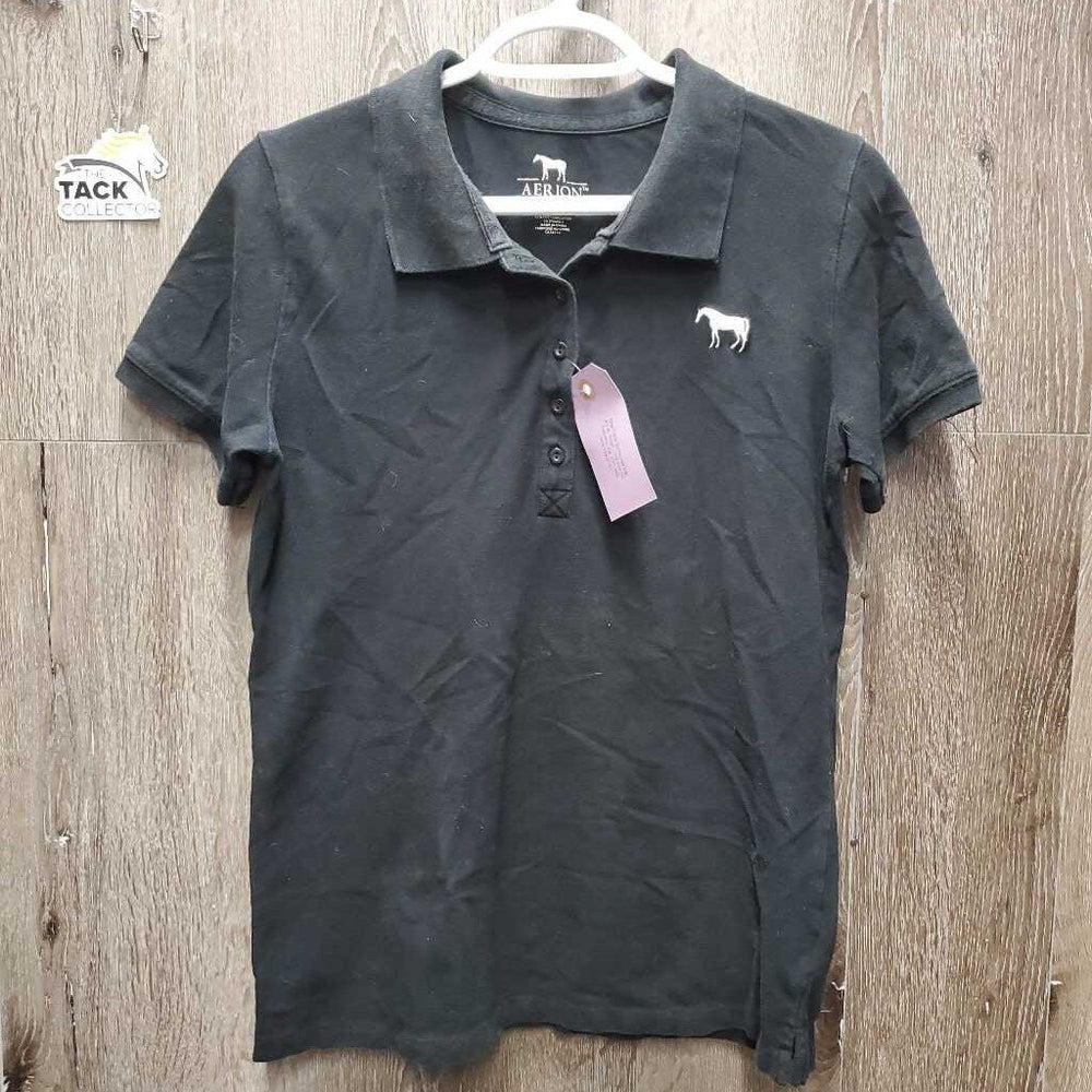 SS Polo Shirt. 1/4 Button Up *gc, faded, rubs, curled corners