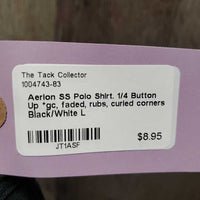 SS Polo Shirt. 1/4 Button Up *gc, faded, rubs, curled corners