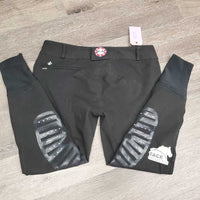 Hvy Euroseat Breeches *gc, seam puckers, mnr dirty?stains, faded & hairy, seat rubs & pills