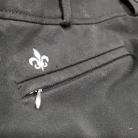 Hvy Euroseat Breeches *gc, seam puckers, mnr dirty?stains, faded & hairy, seat rubs & pills
