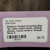 Padded Grooming Bag *gc, clean, pulled seams, peeling bottom, frayed dividers, threads

