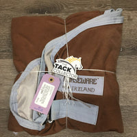Cotton Sheet, tail *gc, clean, faded, shrunk, mnr stains, puckers, threads, rubs, snags, loose stitch., v. mnr hair
