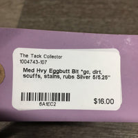 Med Hvy Eggbutt Bit *gc, dirt, scuffs, stains, rubs
