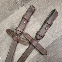 Pr Rubber Reins *gc, clean & dirty, gunk, rubs, scraped edges, twists, dry, stiff
