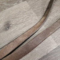 Pr Rubber Reins *gc, clean & dirty, gunk, rubs, scraped edges, twists, dry, stiff
