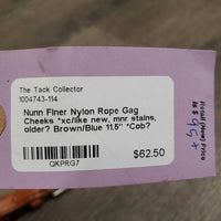 Nylon Rope Gag Cheeks *xc/like new, mnr stains, older?
