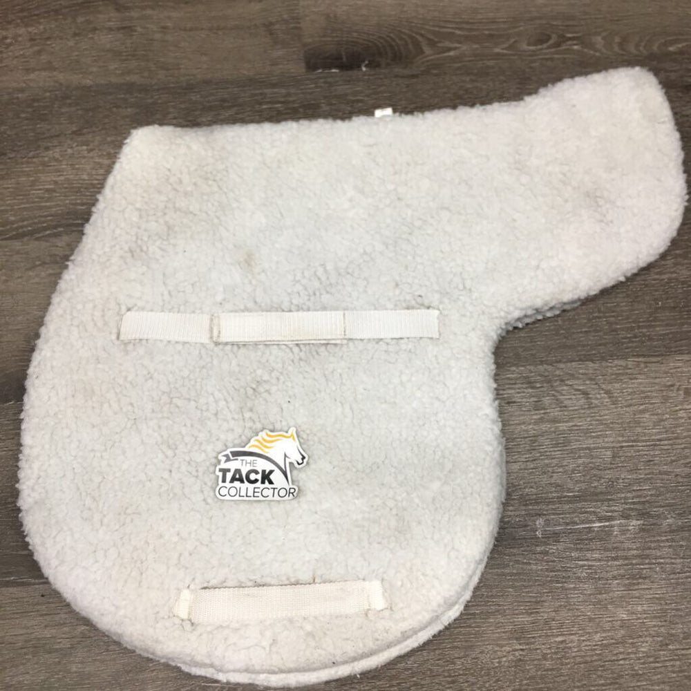Fitted Fleece Hunter Saddle Pad, tabs *gc, clean, dingy, stained, mnr hair, threads