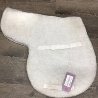 Fitted Fleece Hunter Saddle Pad, tabs *gc, clean, dingy, stained, mnr hair, threads
